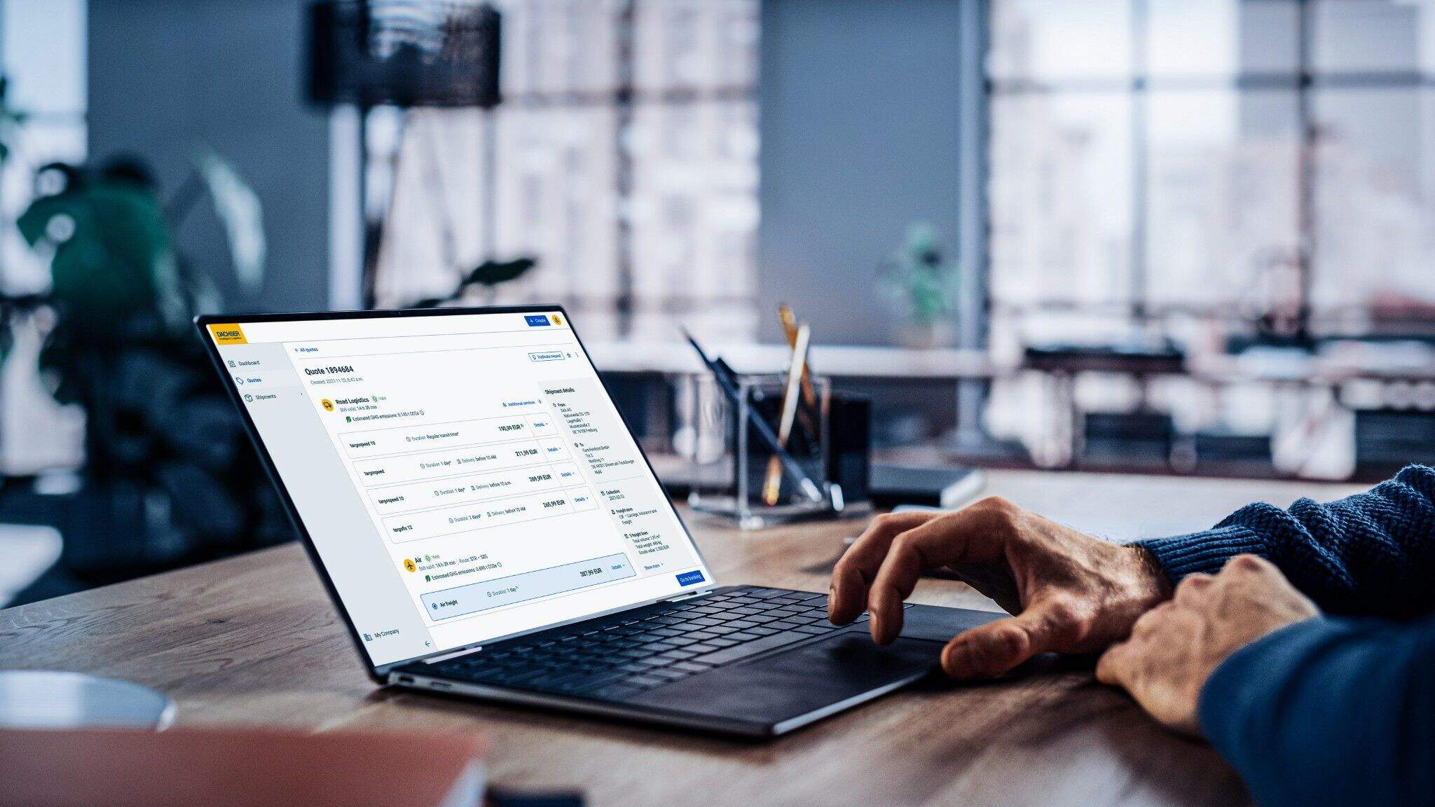 Mit der DACHSER platform gibt es eine zentrale, digitale Lösung für alle auftragsrelevanten Themen.
 