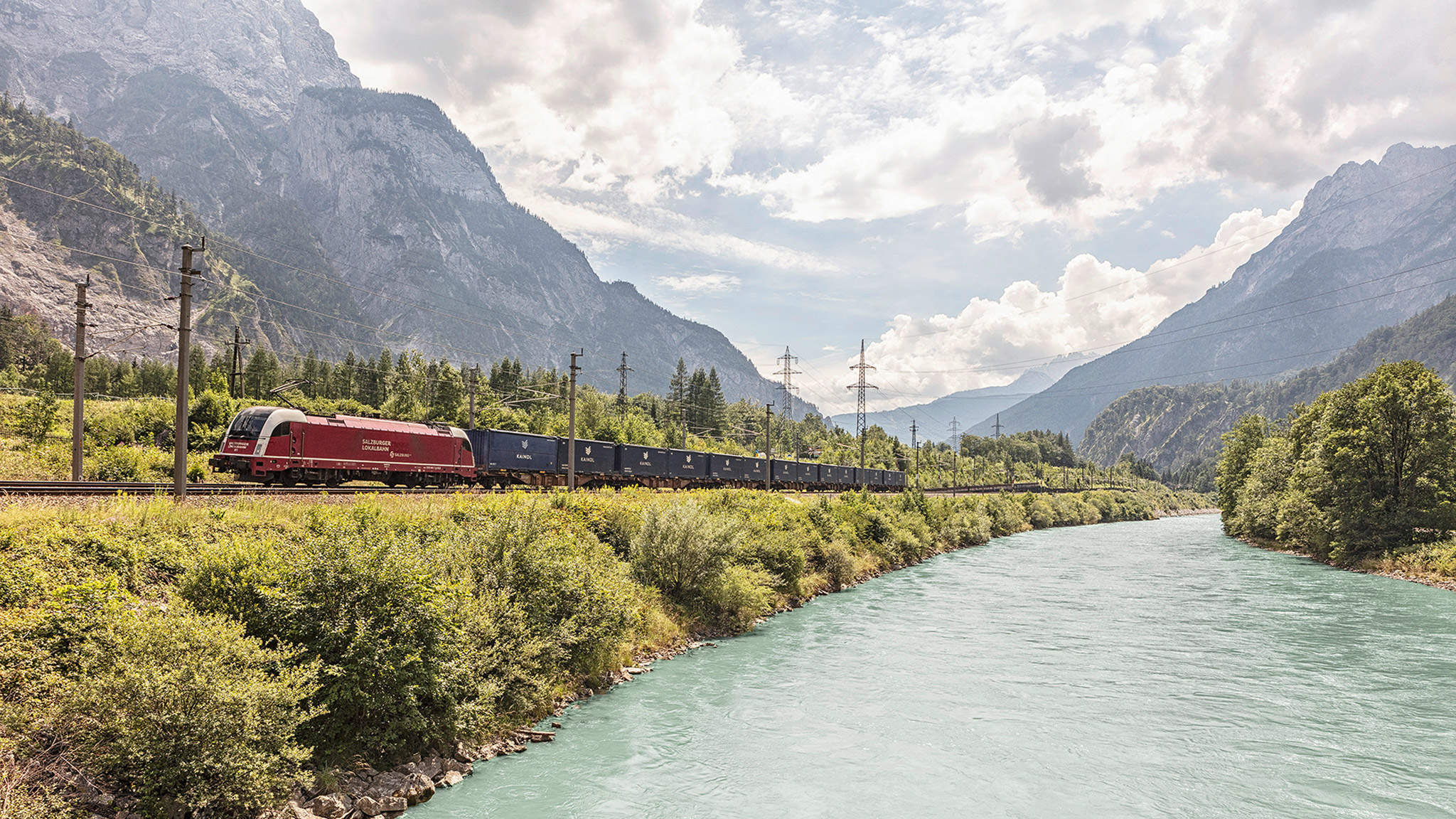 Auf dem Weg zu internationalen Märkten: der Kaindl-Zug.